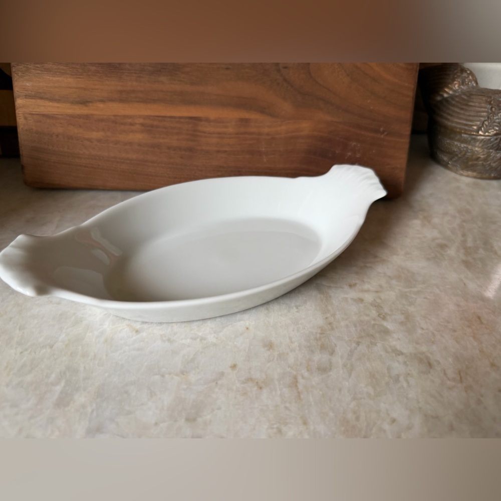 Apilco France au gratin oval dish #8 Vintage